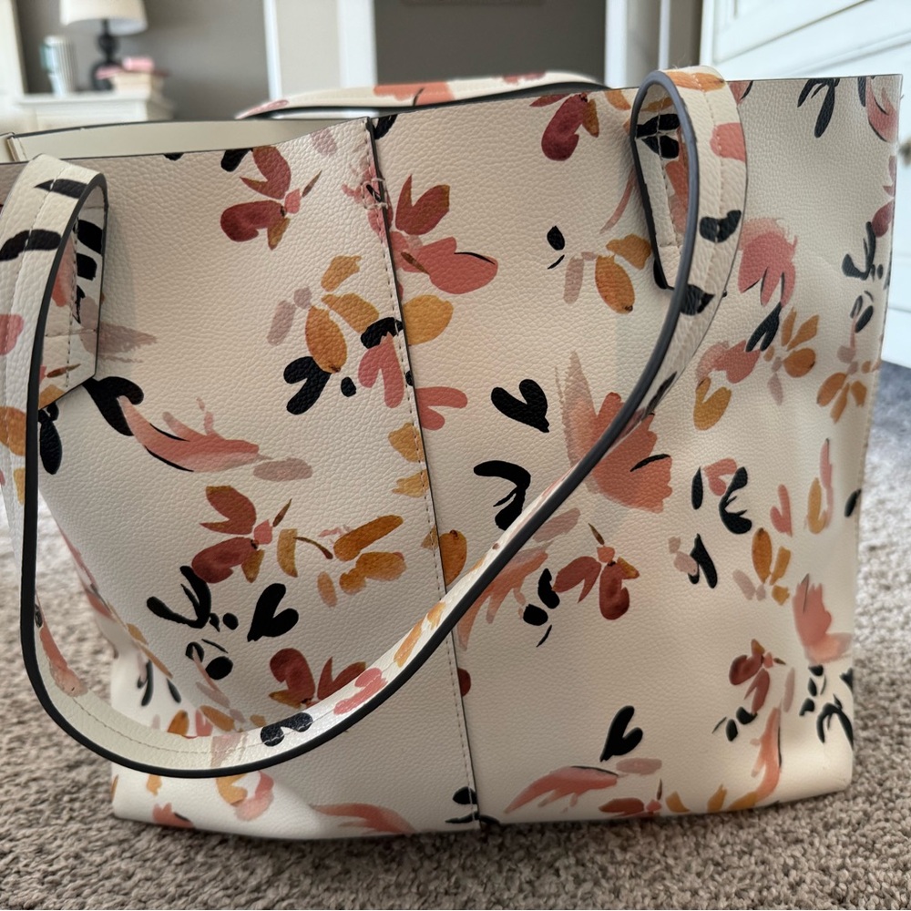 Floral Cream Tote Bag